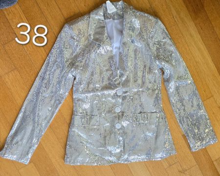 Fasnacht Glitzer Blazer, Gr. 38 – perfekt für die Party!