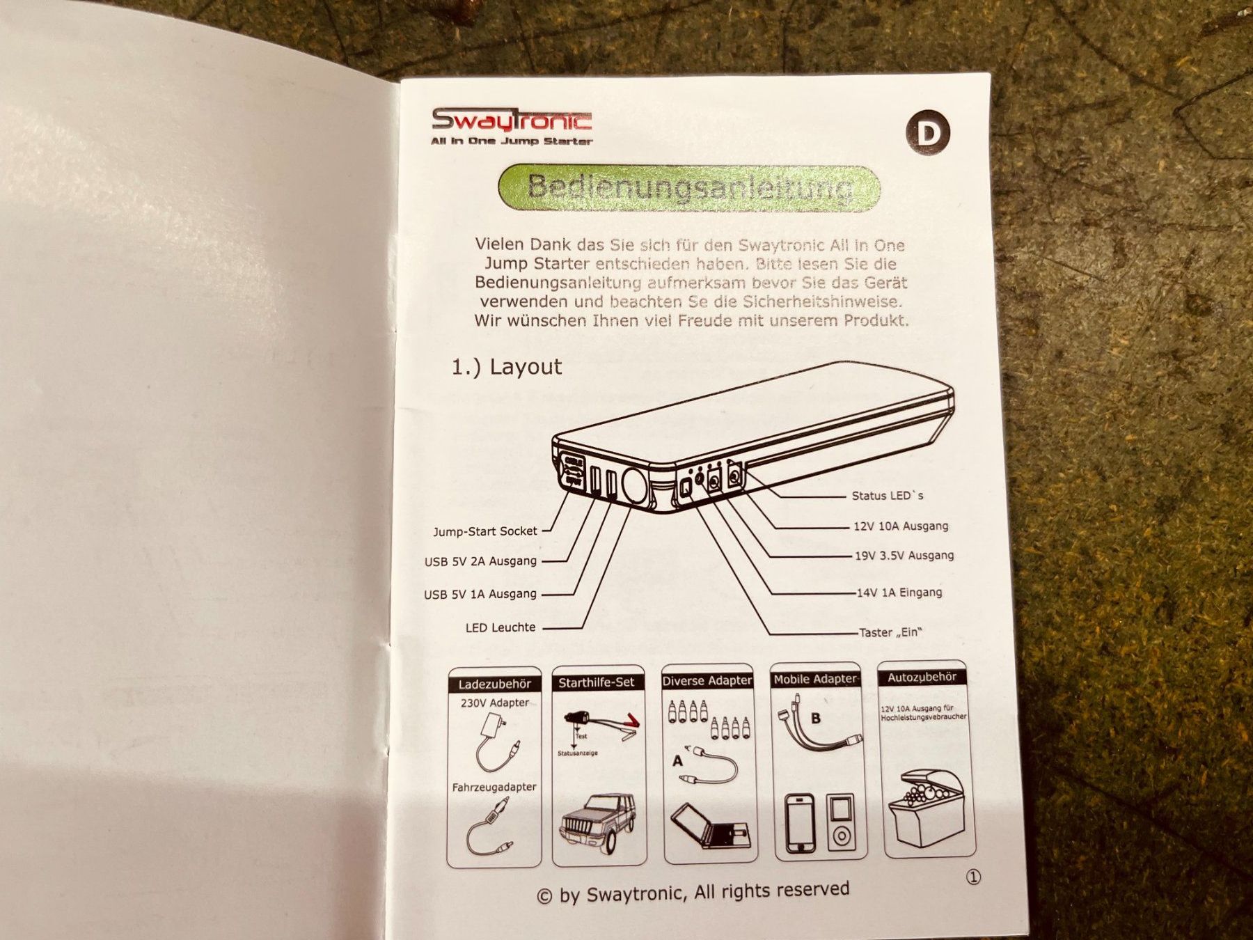 Swaytronic Caricabatterie: Swaytronic Startbooster mit Zubehöhr – Usato da Remigen venduto da Fazer 7
