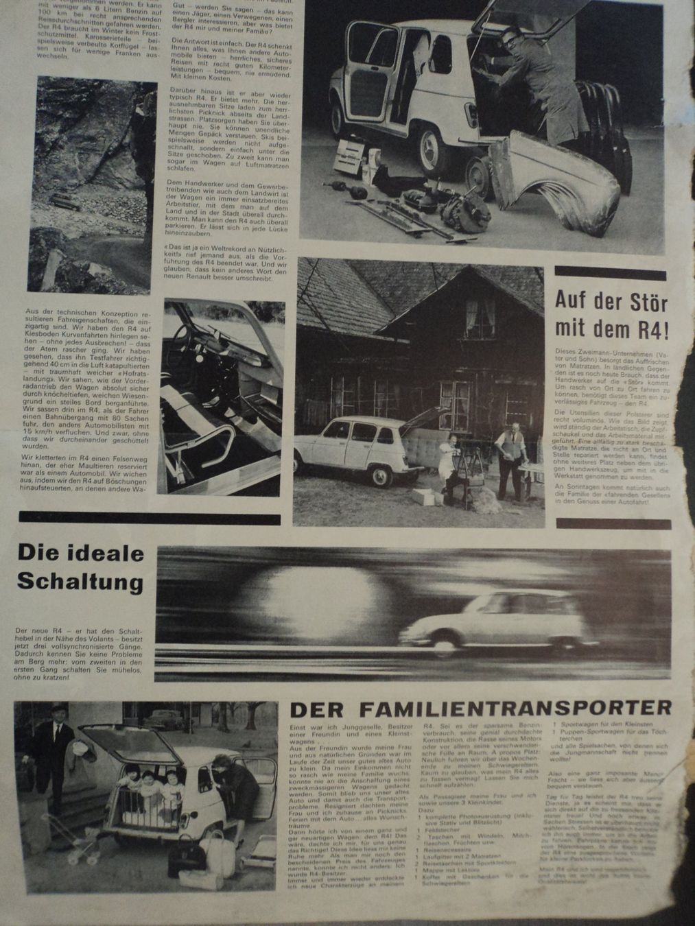 Renault Documenti: Prospekt Renault Werbung zu R4 – Usato da Schwarzenburg venduto da modelCARama 3