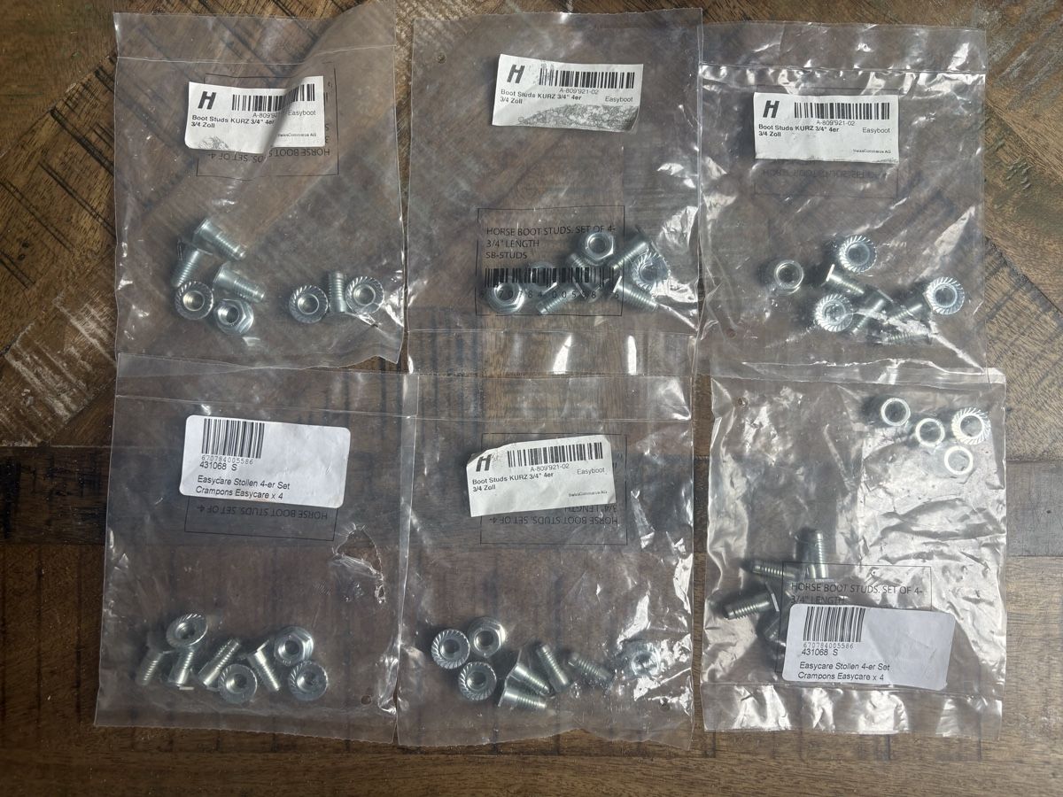Hufschuhe: Boot Studs Kurz3/4 Zoll 4er – Neu und originalverpackt aus St. Margrethen SG von leto82 1