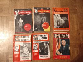 6 verschiedene Kriminalromane aus den 70er