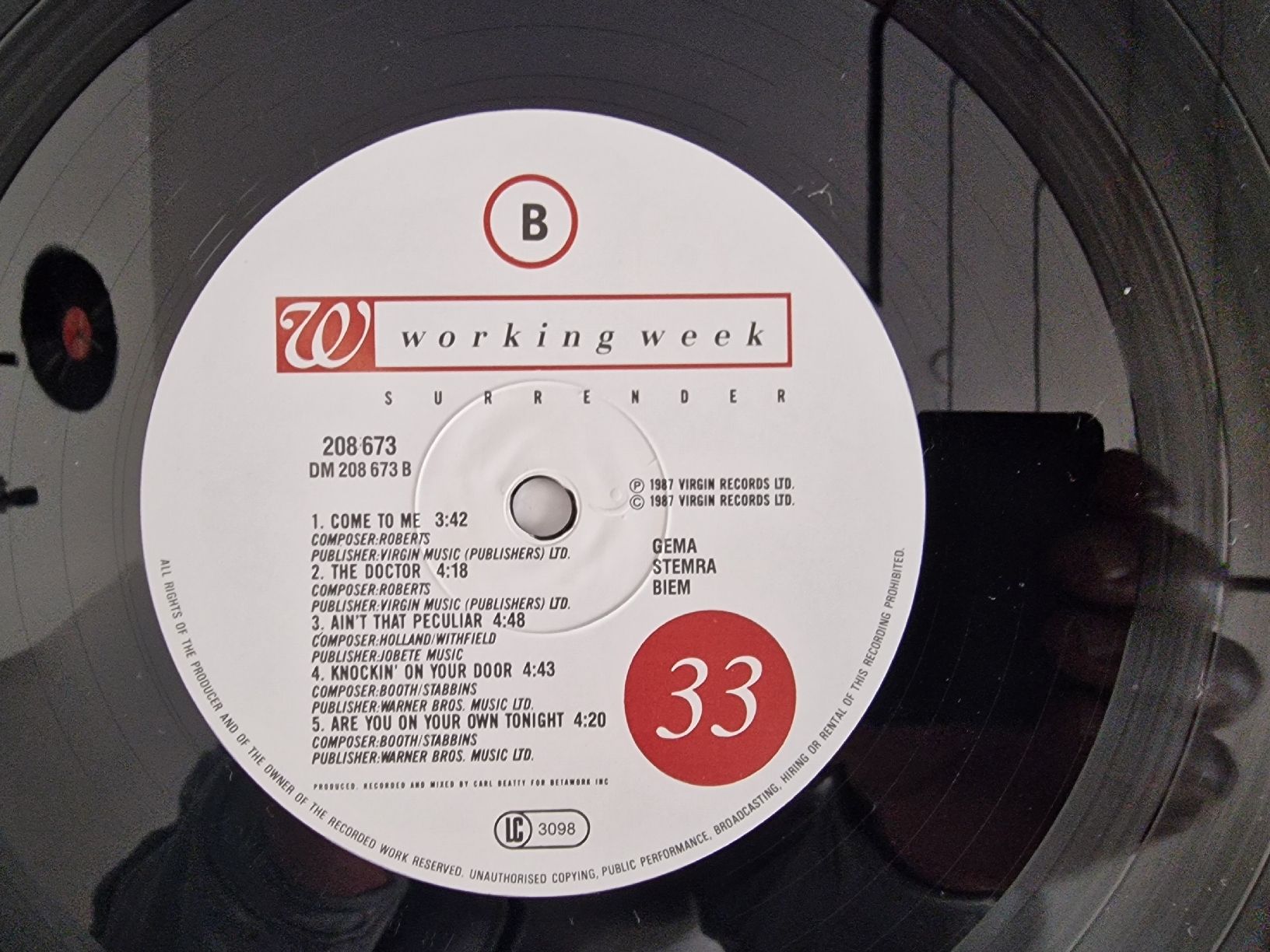 Schallplatten: Working Week - Surrender – Gebraucht aus Pfaffnau von gunport 5