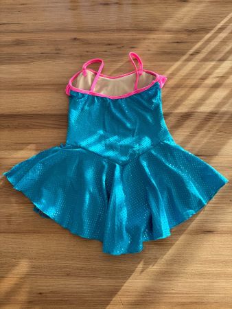 Glitzerndes Eislauf-Tanzkleid, türkis-pink, top Zustand!