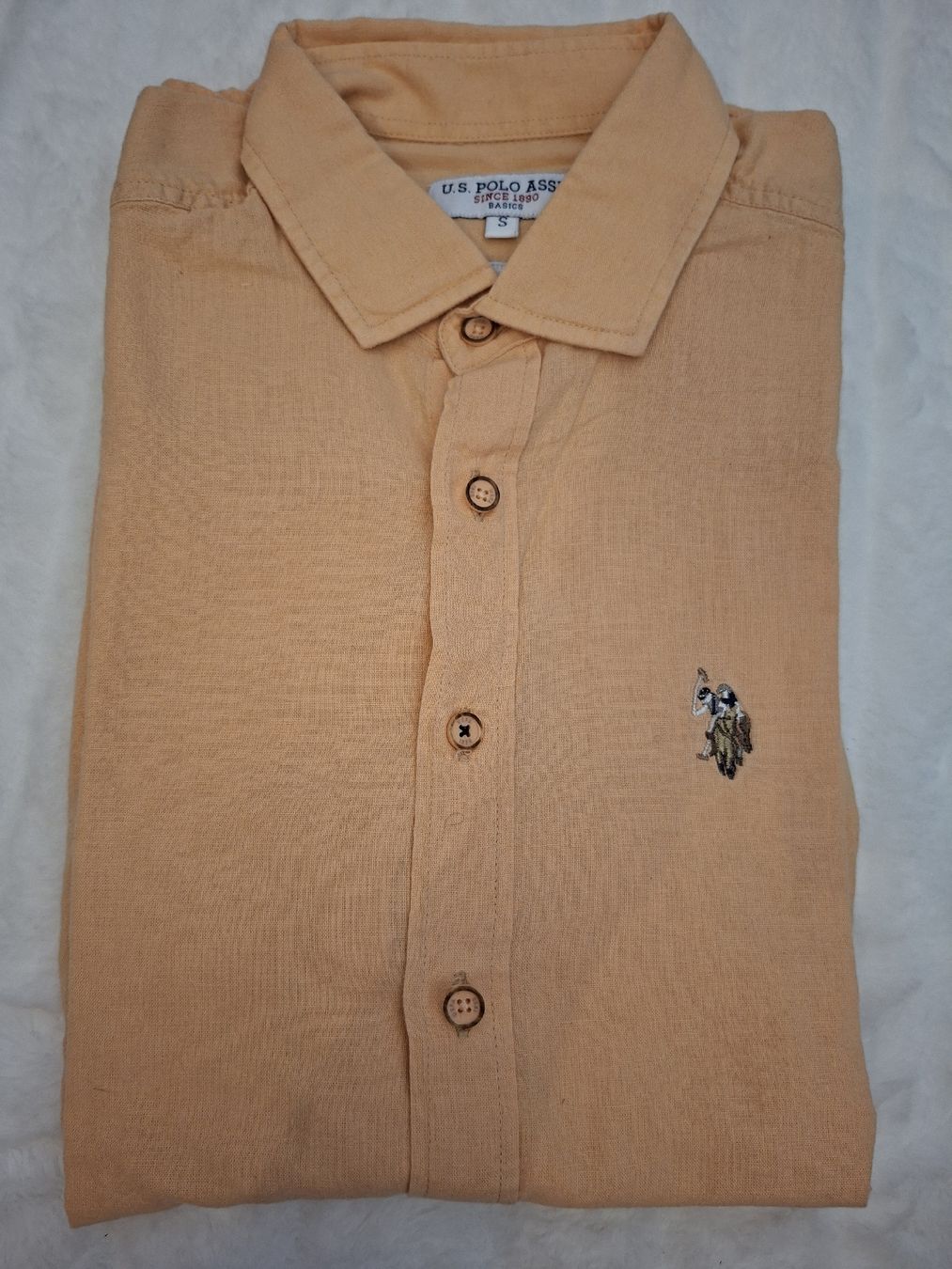 US Polo Camicie: Chemise U.S. Polo ASSN orange clair, Taille S, – Usato da Renens VD venduto da ser_j2fn