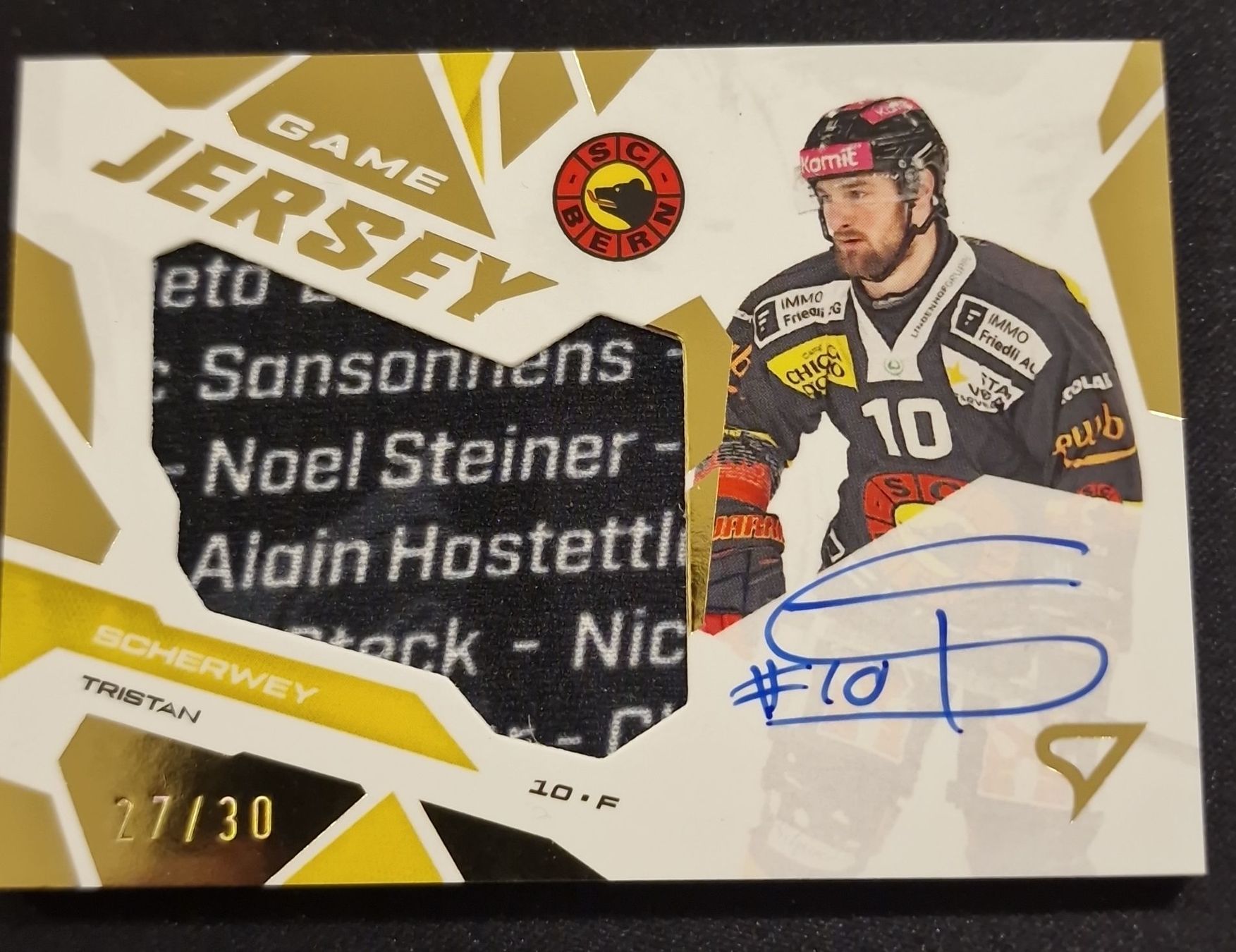 Sportzoo Carte collezionabili: SCB Tristan Scherwey Game Jersey 27/30 Signed – Nuovo (secondo la descrizione) da Bürglen UR venduto da Snuffinski90