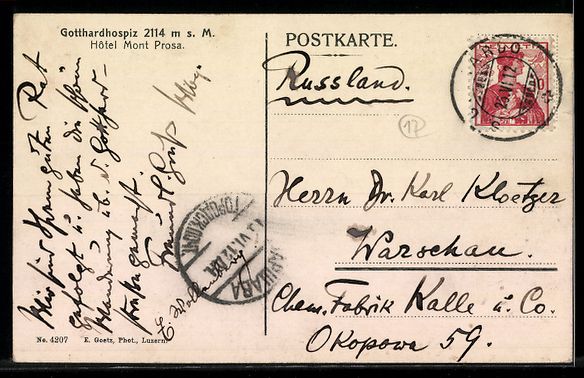 Ansichtskarten: Gotthardhospiz, Panorama mit Hotel Mont  – Gebraucht aus Berlin von bartko-reher 1