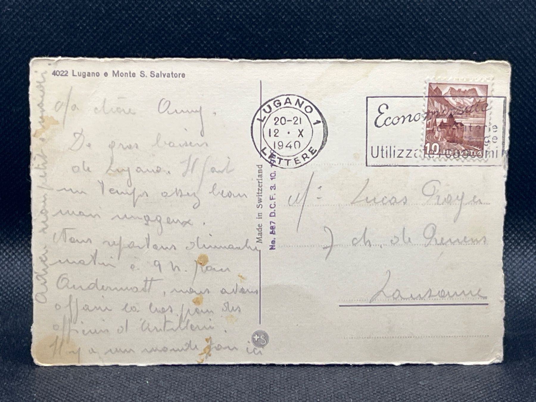 Cartoline postali: Lugano e Monte S. Salvatore – Usato da Widnau venduto da Brusi9 1