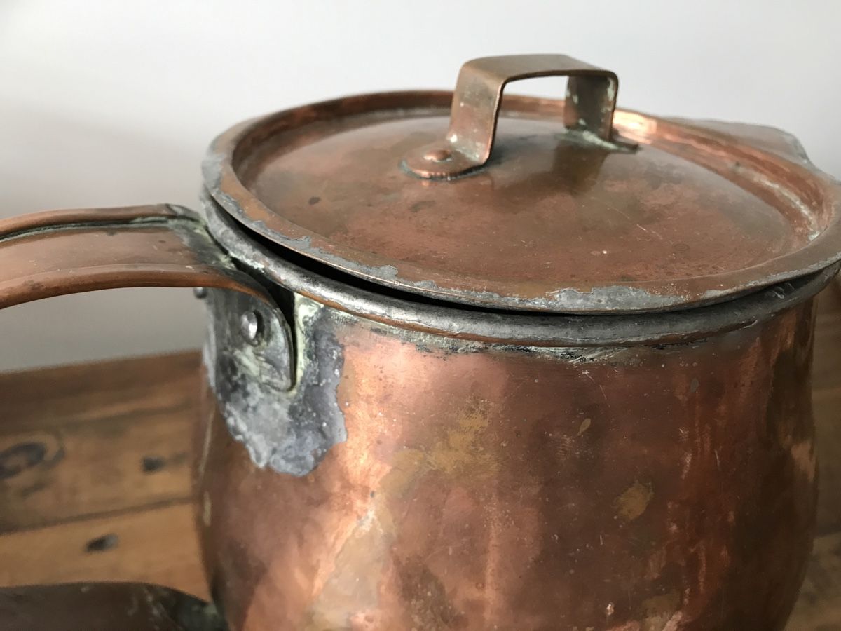 Caraffe: Alter Kupfer Krug mit Deckel – Usato da Rapperswil SG venduto da cosiba01 3