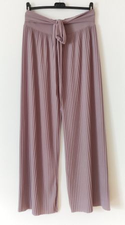 Plissee Hose Palazzo Pants weites Bein Bordeaux altrosa Gr.M