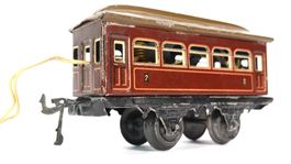 e70 Bing Spur 0 Tinplate Personenwagen 2. Kl dunkelbraun