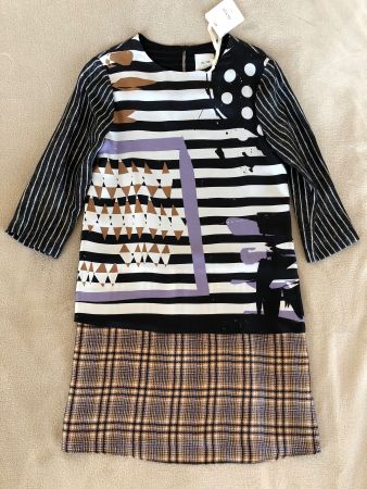 New Italian 100% Silk Mini Dress, Size XS