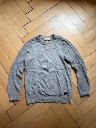 Feinstrick Pullover hellgrau M
