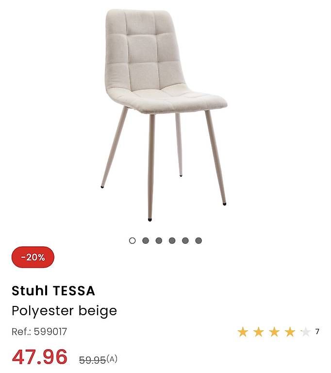Stühle: 4x Esszimmerstuhl - Beige – Gebraucht aus Dällikon von chi_tkv7 1