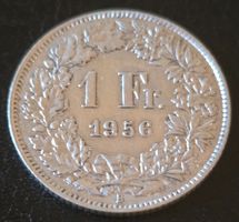 1 Fr. Münze 1956 Helvetia guter Zustand