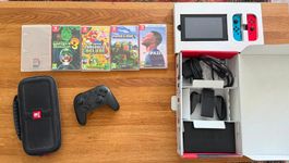 Nintendo Switch Bundle + Pro Controller + 5 Spiele +