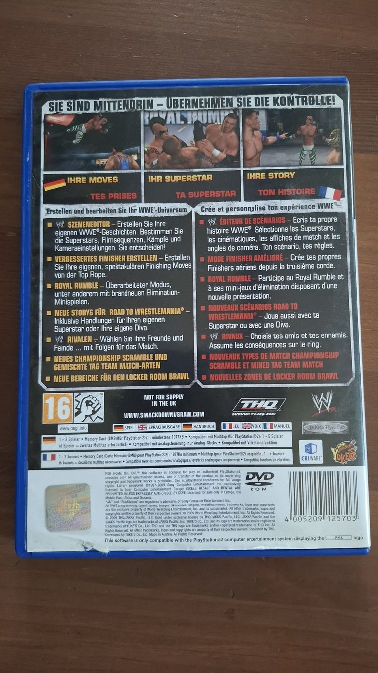 Giochi: Jeu WWE SmackDown vs Raw 2010 PlayStation 2  – Usato da Fiaugères venduto da Fiaugeres1609 1