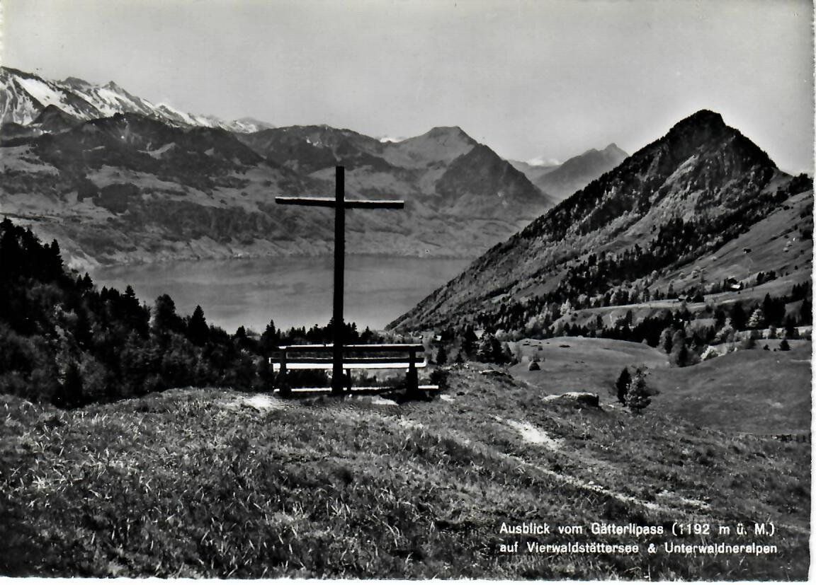 Ansichtskarten: Ausblick vom Gätterlipass – Gebraucht aus Hochdorf von Ziegel-16