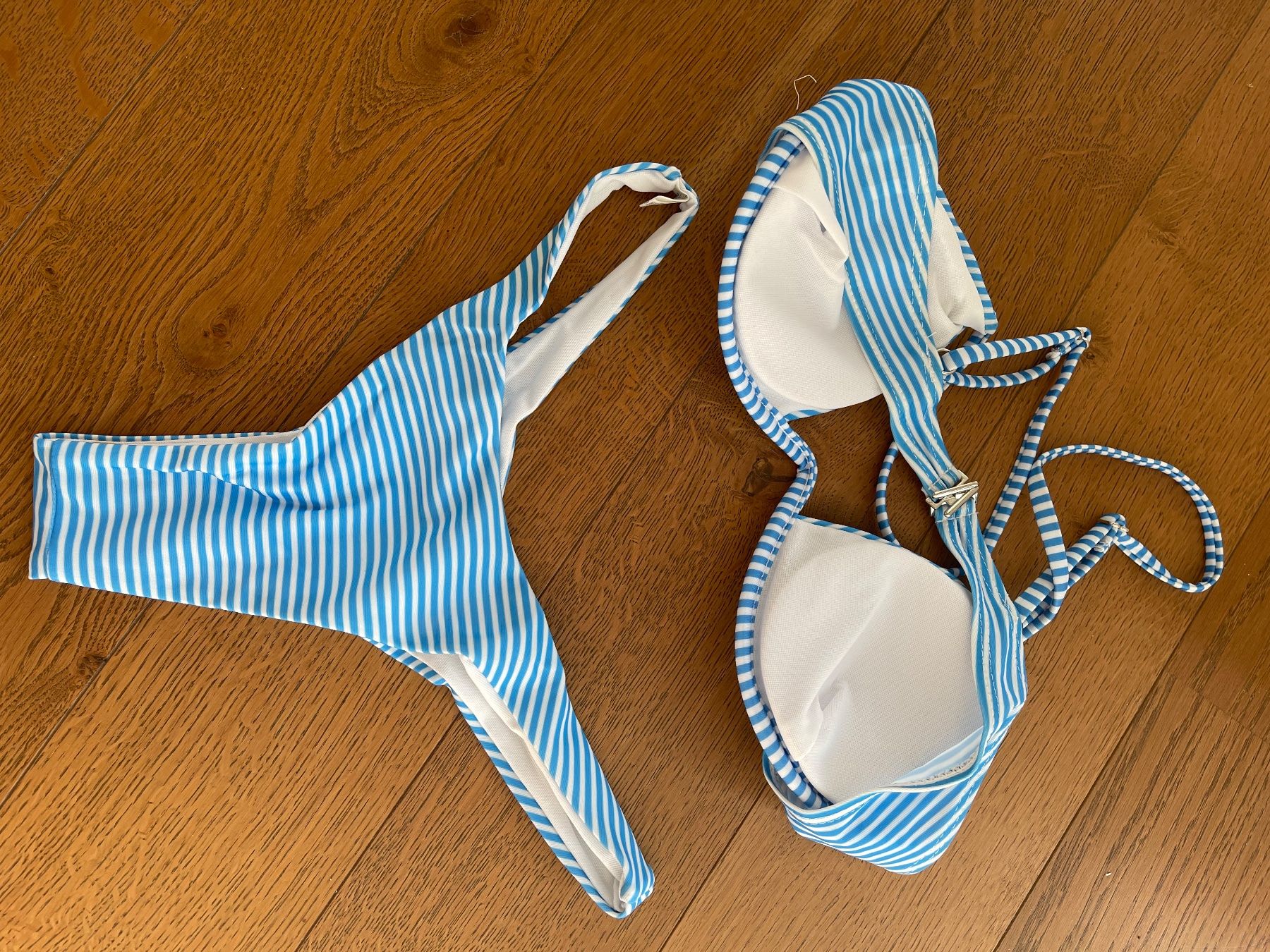Costumi da bagno & Bikini: Neu gestreiftes Bikini Blau-Weiss Gr M – Nuovo (secondo la descrizione) da Bassersdorf venduto da Sandy456 3