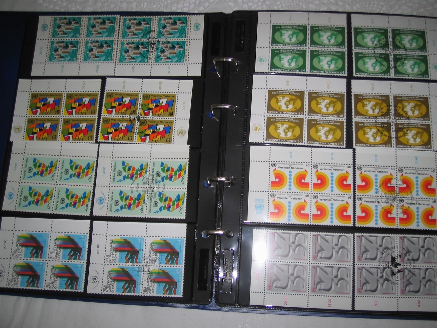 Alle Briefmarken: UNO WIEN V'block Slg Nr. 1 - 122 – Gebraucht aus Winterthur von Kyoung 1
