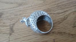 Schöner Frosch Ring 925 Silber 15.66 Gram