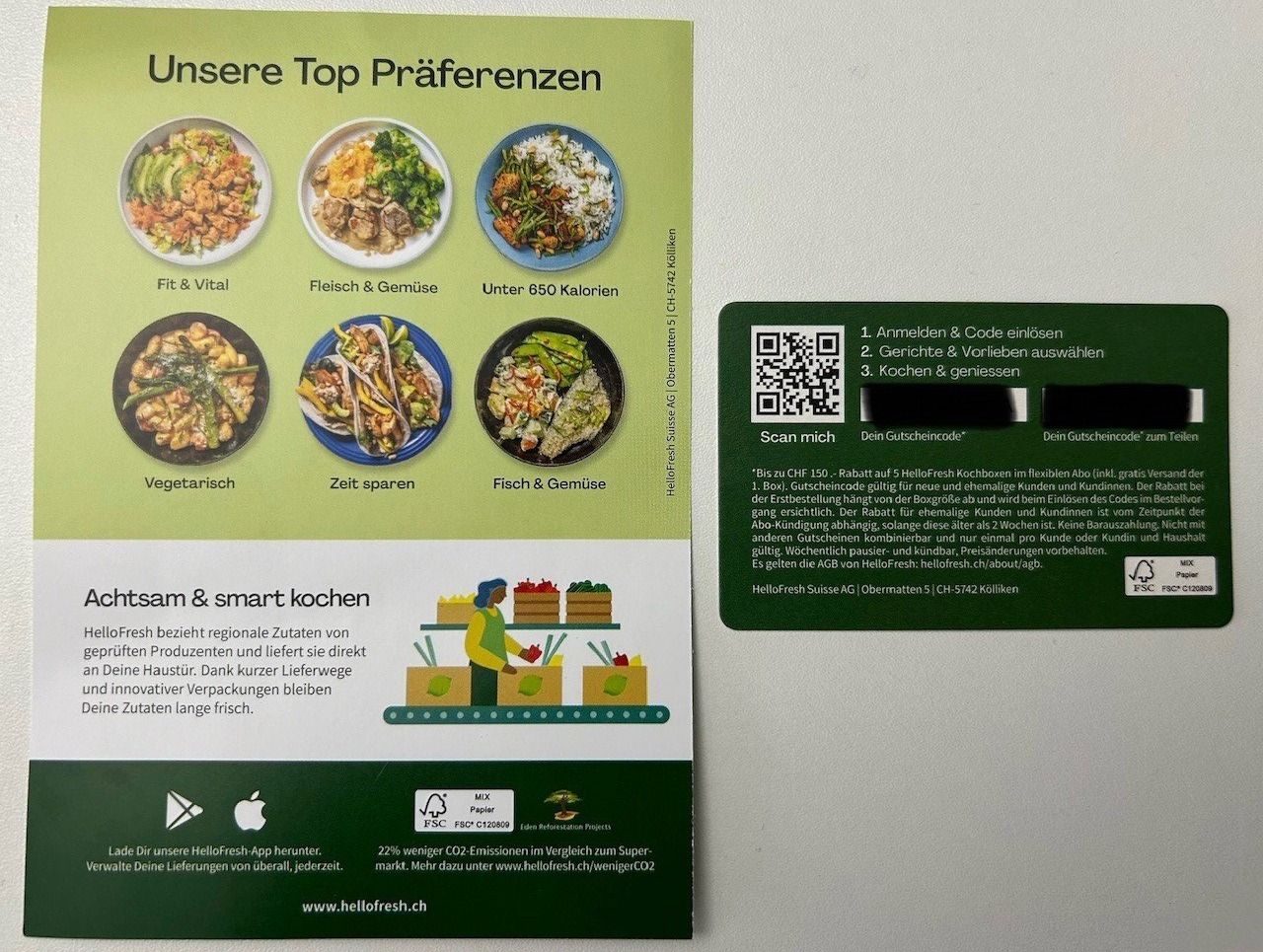 Buoni: Hello Fresh Gutschein Fr. 150.- – Nuovo e nell'imballaggio originale da Burgdorf venduto da MCSchweizer88 1