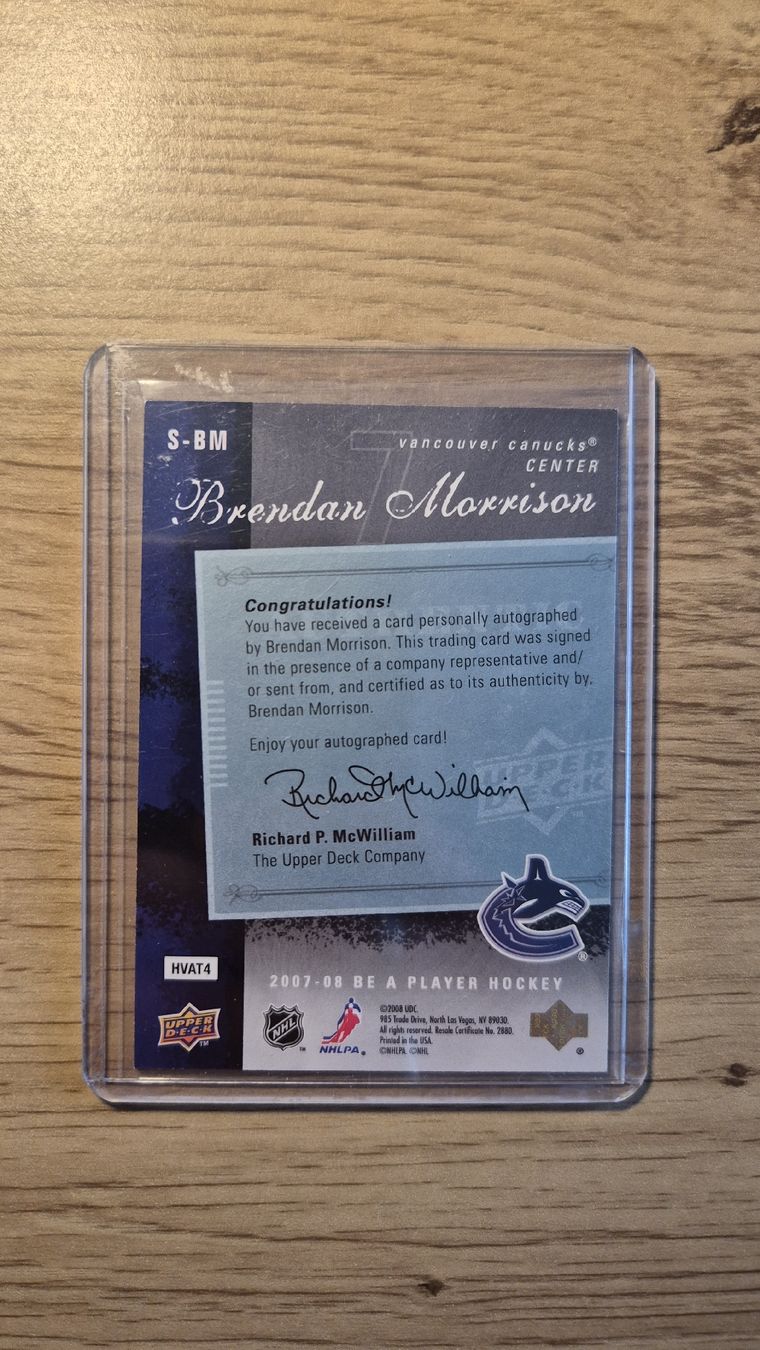 NHL Cartes à collectionner: NHL Brendan Morrison Vancouver Canucks – D'occasion à Bellach par IceCards-80 1