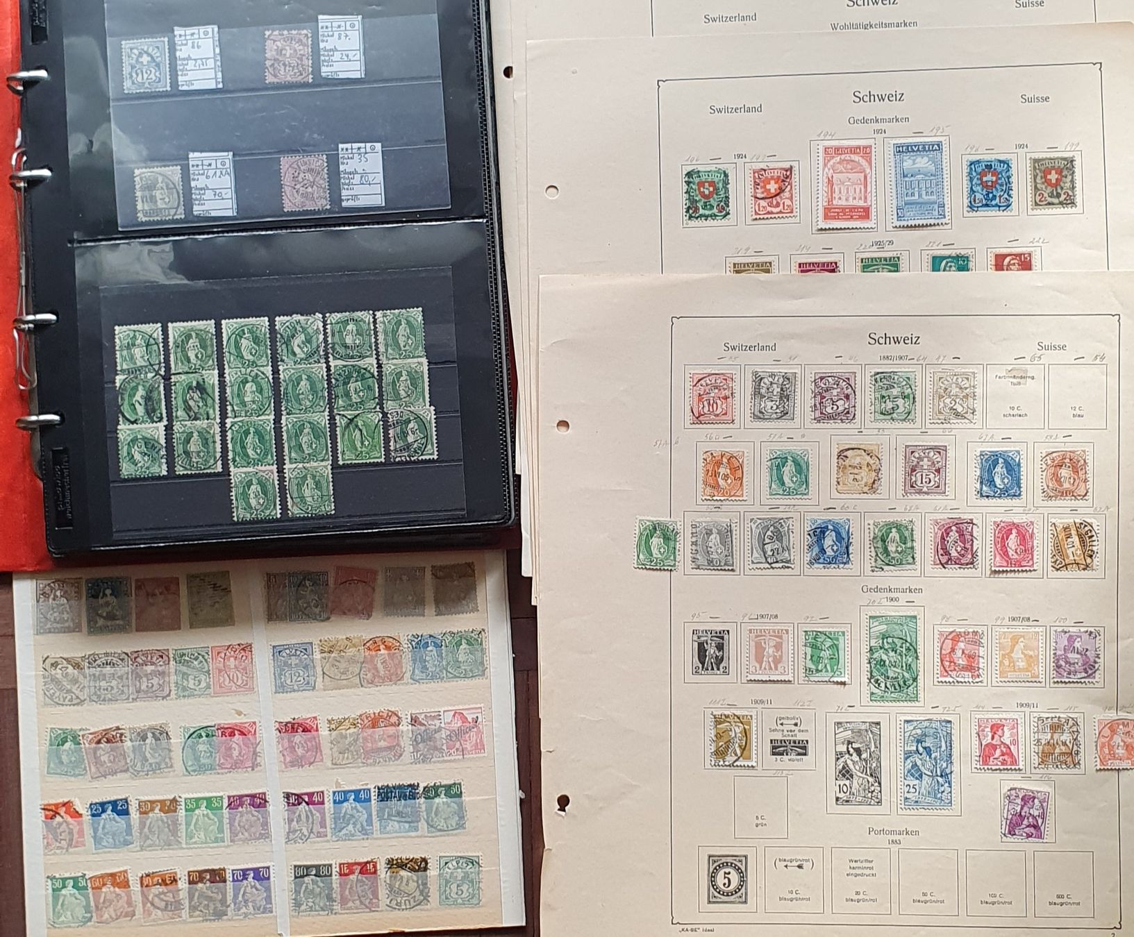 Alle Briefmarken: Rest Lot mit älteren Marken Schweiz – Gebraucht aus Kreuzlingen von Rschweiz1
