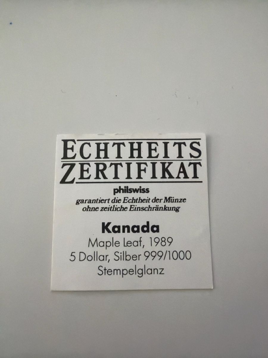 Tutti le monete: Kanada Silber Maple Leaf 1 oz 9999 neu – Usato da Reichenburg venduto da Theworld 2
