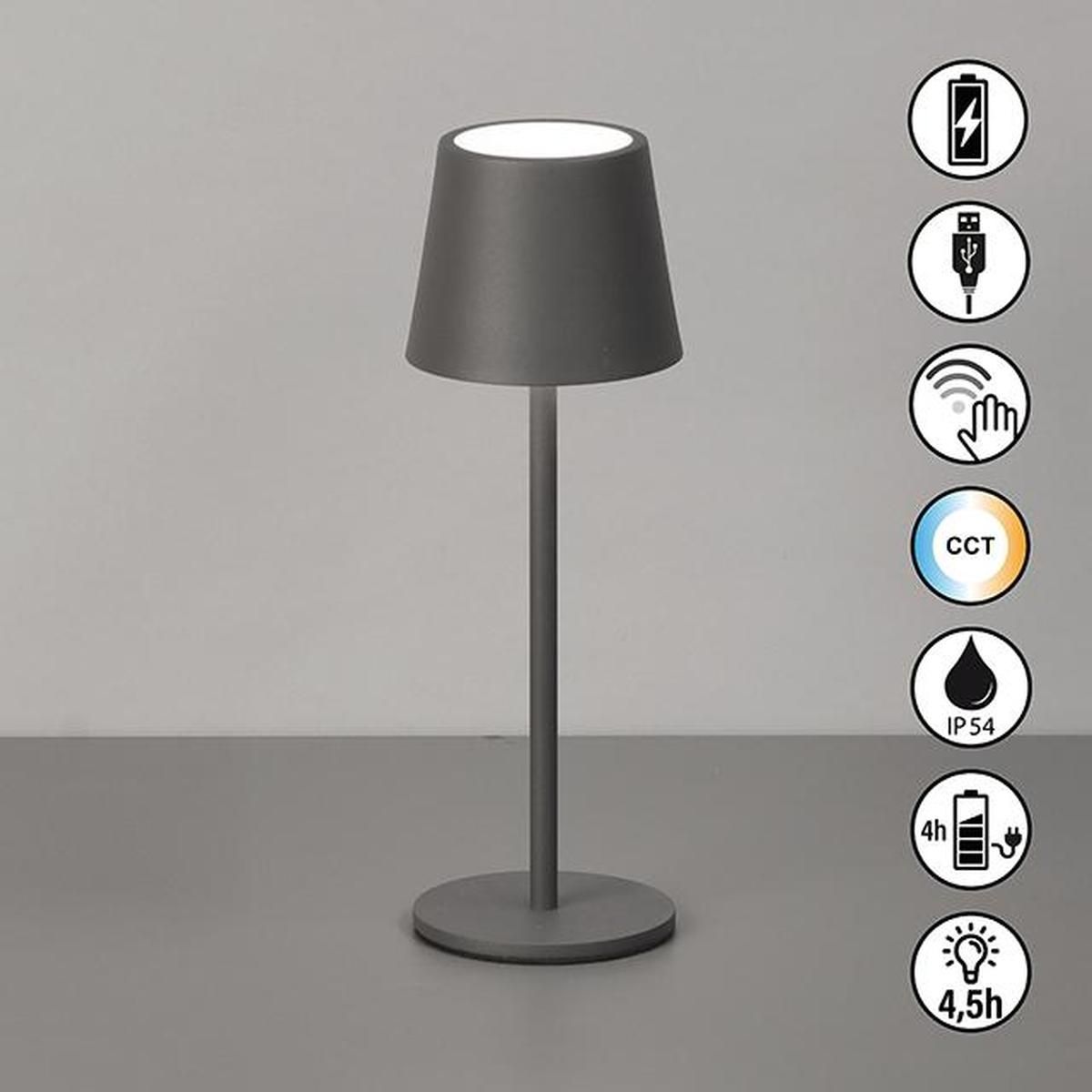 Lampen: LED Aussen Tischleuchte, Grau 28 cm Höhe – Neu (gemäss Beschreibung) aus Kreuzlingen von Smart-Light