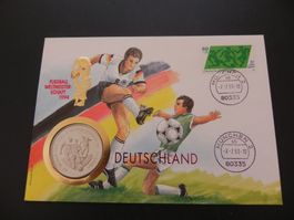 Münzbrief Uganda 1000 Shillings 1993 - Fussball WM USA 1994