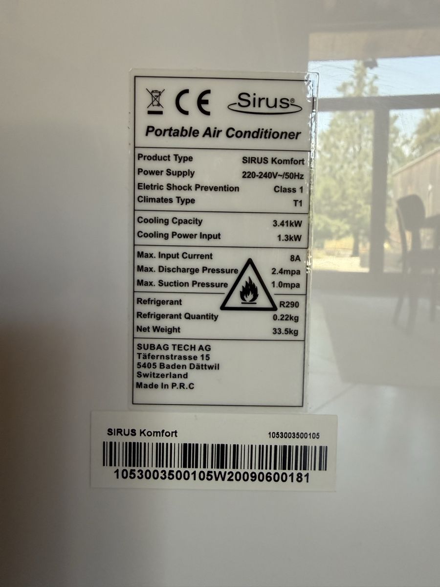 Condizionatori: Monoblock Klimaanlage Sirus Komfort – Usato da Horgen venduto da C250 3