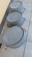 3 originale Zuber aus Zink