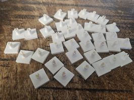 lego 2460 lot de 35 pièces White Tile, Modified 2 x 2