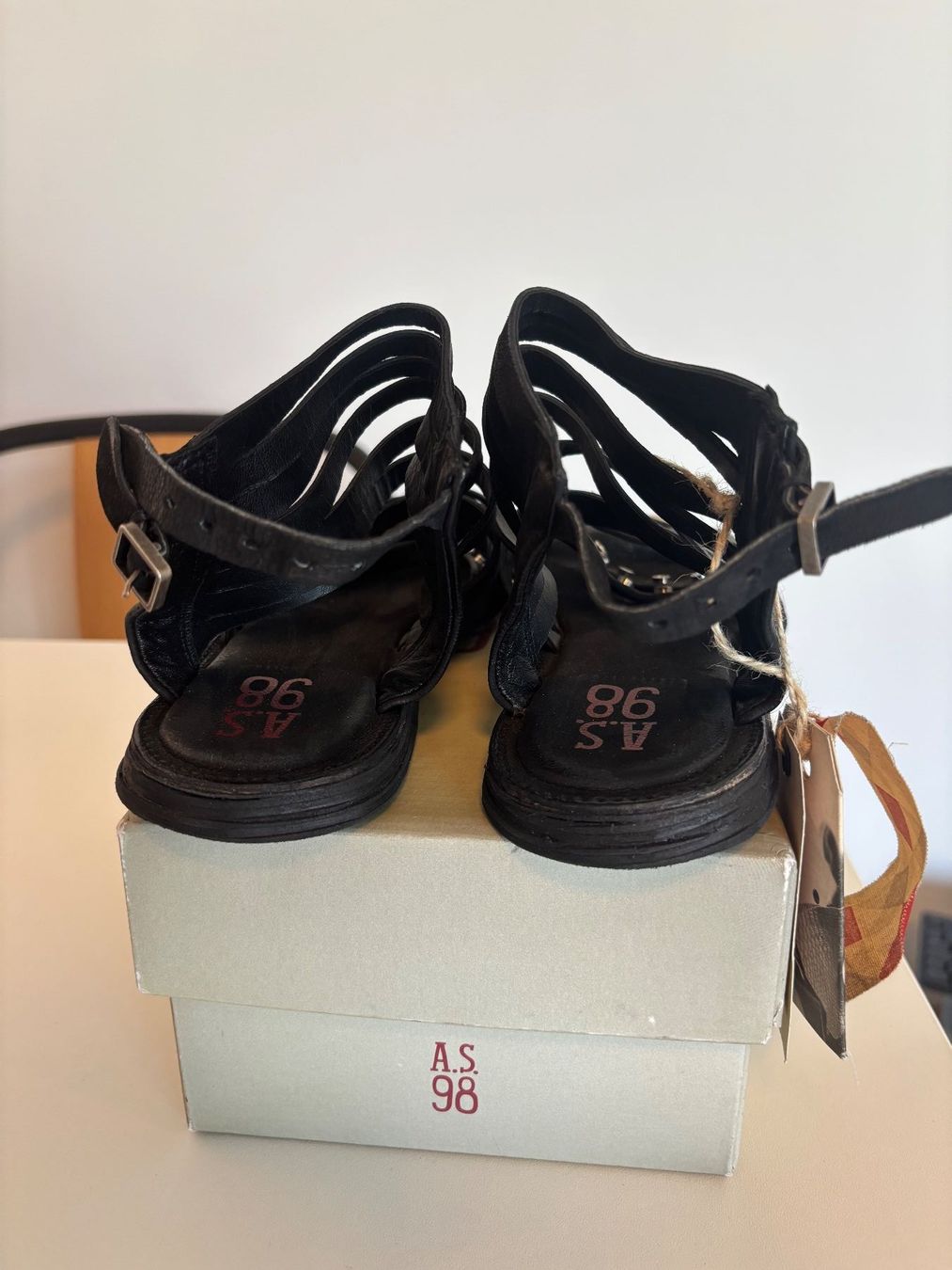 A.S.98 Damenschuhe: AS98 Sandalen, black Leder, Gr. 37 – Neu (gemäss Beschreibung) aus Zürich von cel_kv7b 1