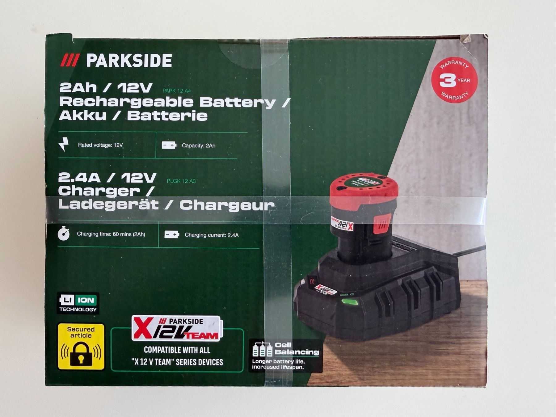 Parkside Caricatori & Batterie: Parkside batterie 2Ah/12V + chargeur – Usato da St-Gingolph venduto da GoldenKeys