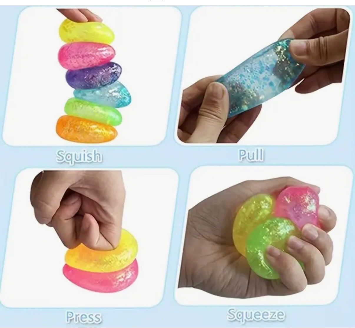 Giocattoli: Gel-Fidget- Anti-Stress-Wassertropfen-Schule-Konzentration – Nuovo (secondo la descrizione) da Teufenthal AG venduto da MeineSchatztruhe 1