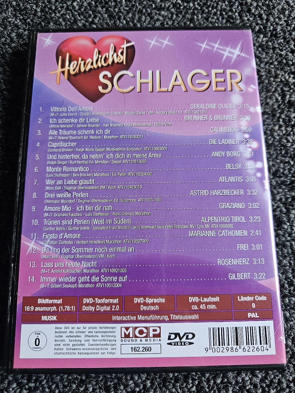 Tutti i DVDs: Herzlichst Schlager (22006) – Usato da Ruswil venduto da jan_bxl5 1