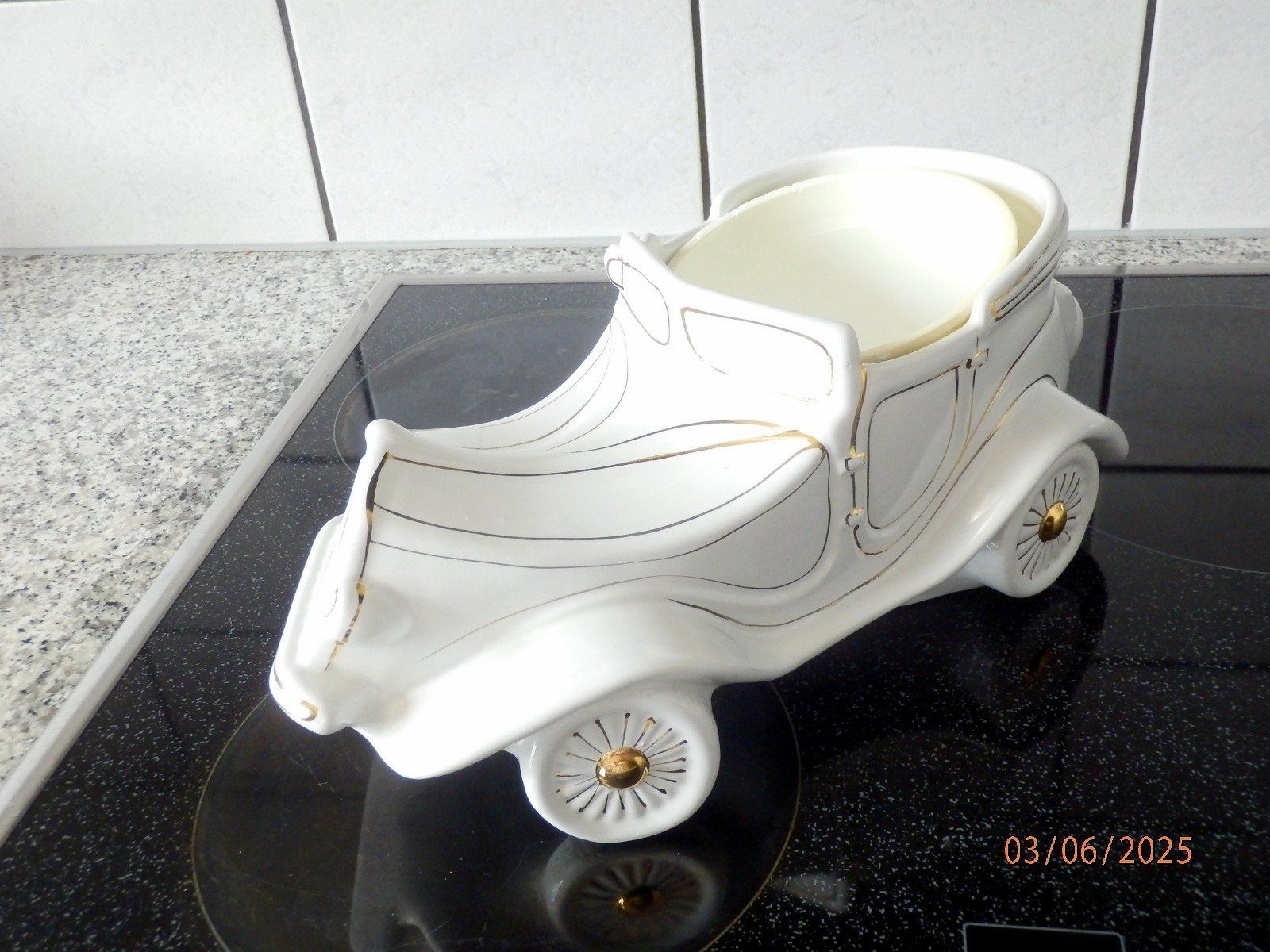 Vasi per fiori: Keramik-Oldtimer als Blumentopf, ungebraucht, 35L,17B,14cm H – Usato da Ueberstorf venduto da dinbau 1