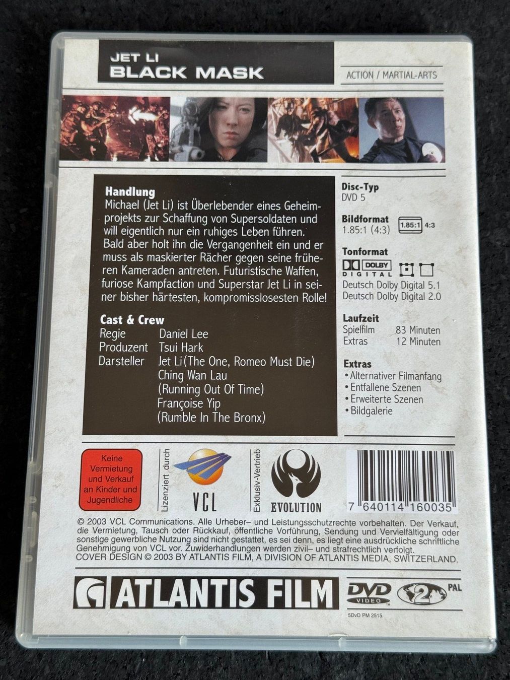 Alle DVDs: Jet Li Black Mask DVD DE – Gebraucht aus Fribourg von tschjoly 1