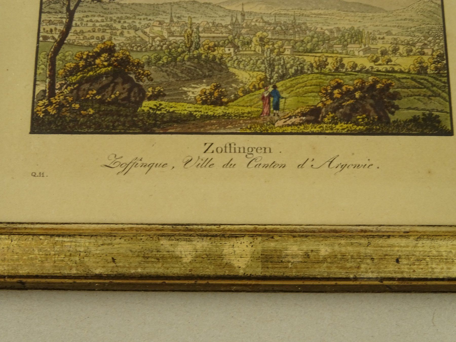 Incisioni: ZOFINGEN, AARGAU, AQUATINTA UM 1840 – Usato da Grüningen venduto da Kartensammler 6