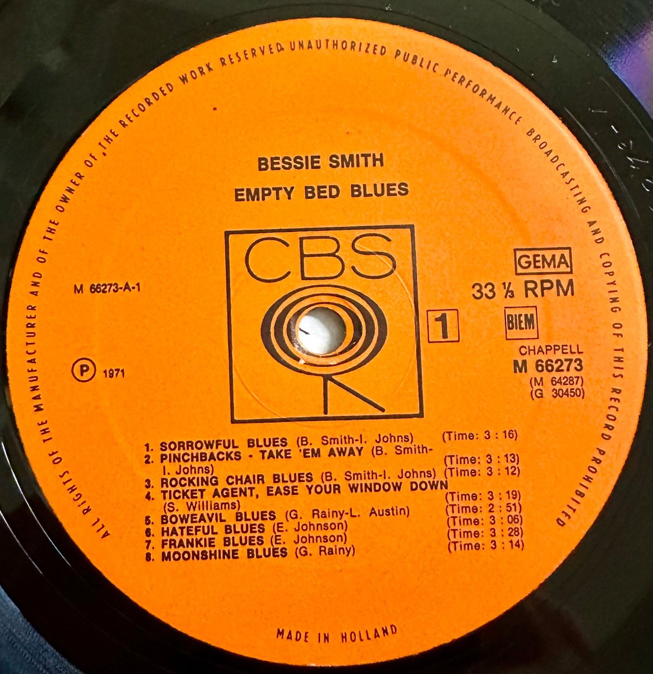 Dischi in vinile: Bessie Smith - Empty Bed Blues // LPs: VG+, Sleeve: VG+ – Usato da Zürich venduto da saltbee 3