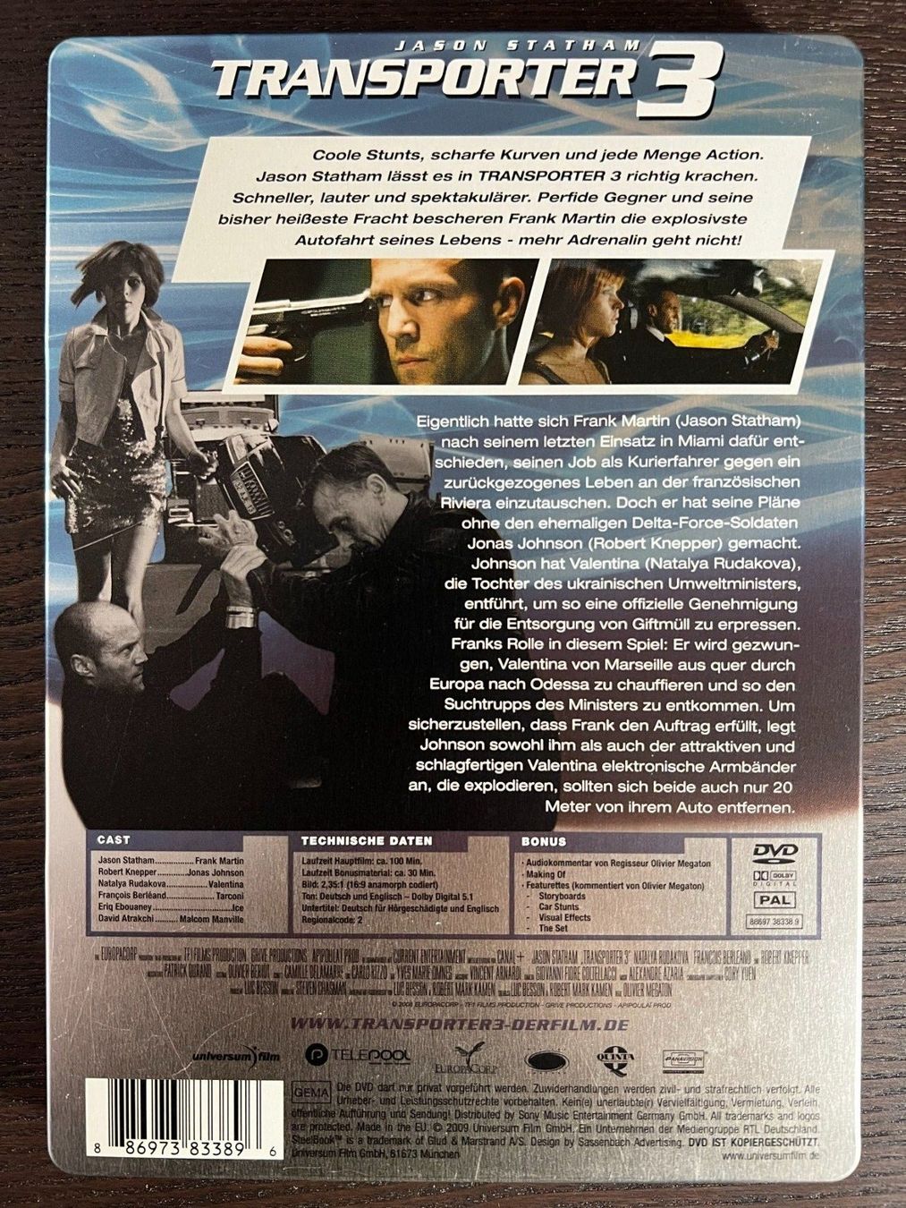 Tutti i DVDs: Transporter 3 ( Steelbook ) – Usato da Zürich venduto da FilmFreunde 1