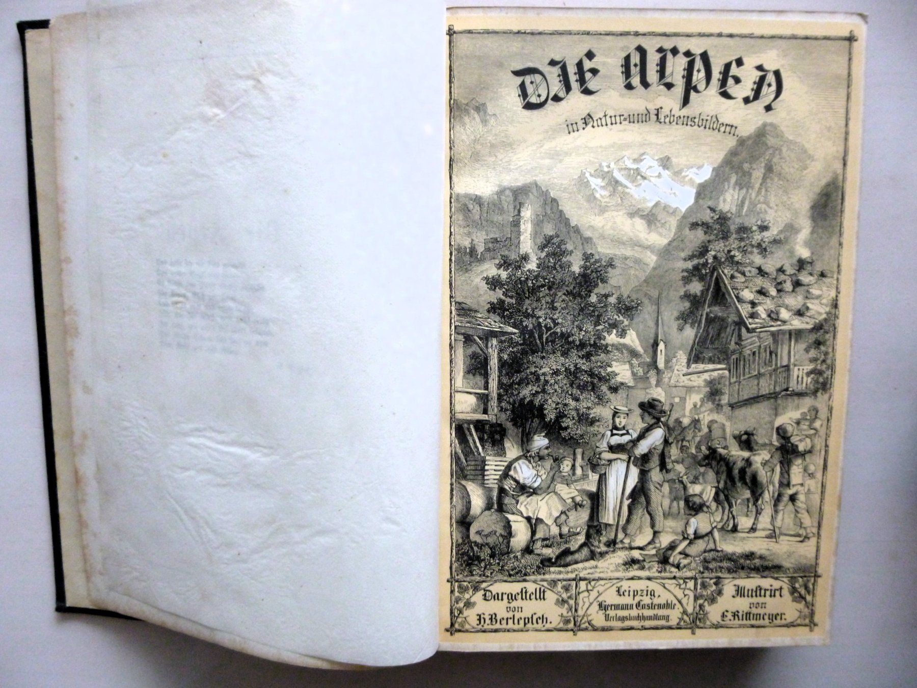 Libri: BERLEPSCH H.A. - Die ALPEN - 1861 - Illustriert – Usato da Uster venduto da schepus23 3