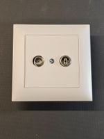 UP-Breitbanddose WISI DU11 Feller EdizioDue Weiss NEU