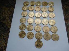 31 x 1 Dollar USA  2007 - 2017  (Div. Präsidenten)