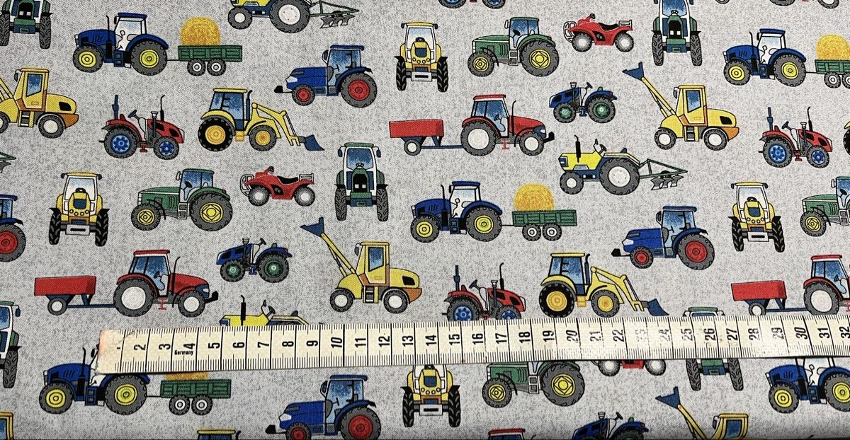 Stoffe: Patchworkstoff Baumaschinen Traktor usw – Neu (gemäss Beschreibung) aus Seuzach von KreativmitStoff