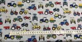 Patchworkstoff Baumaschinen Traktor usw