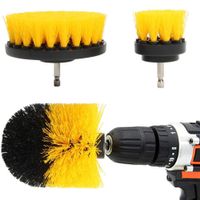 3-teiliges Bürsten-Set mit Anschluss für Bohrmaschine