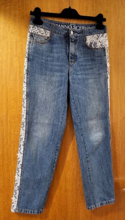 Ermanno Scervino, Jean Délavé Bordure Dentelle  T.36