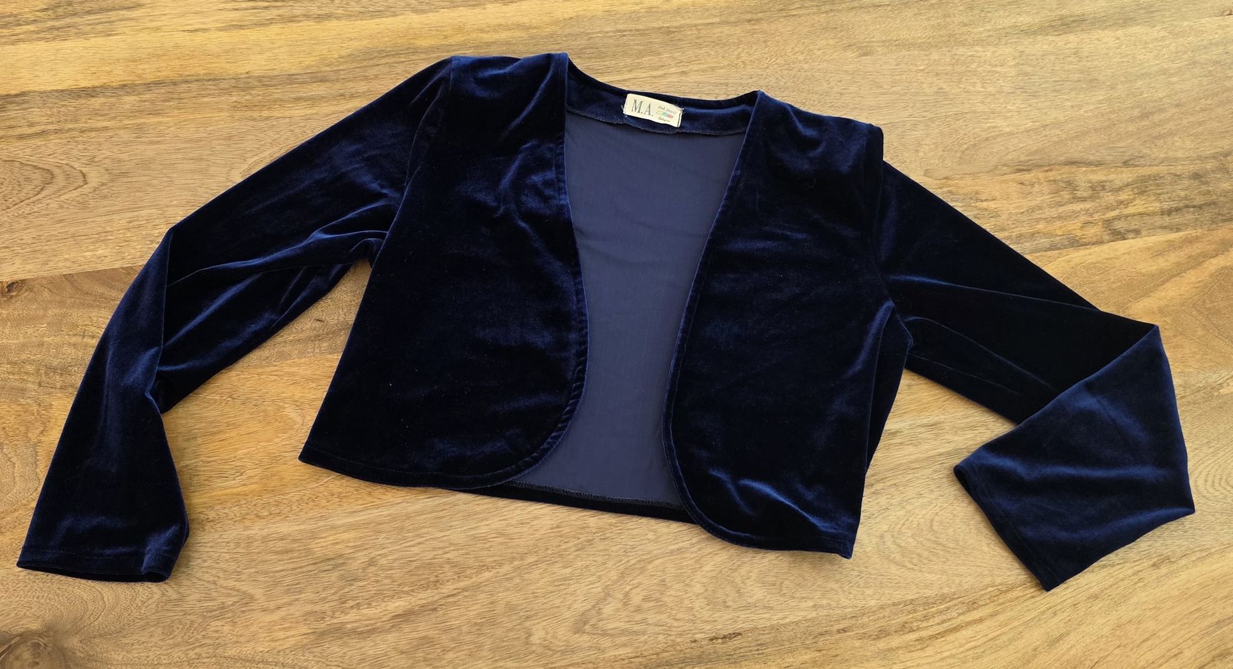 Vestiti: Abendkleid mit Bolero dunkelblau Samt Grösse S/M – Nuovo (secondo la descrizione) da Rheinsulz venduto da Gilea 9